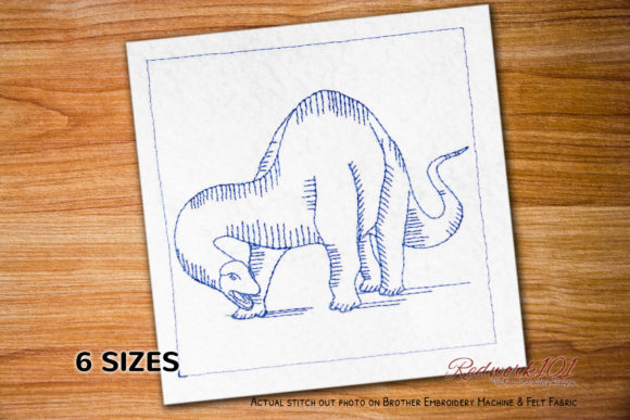 Apatosaurus Dinosaurs Redwork Design Review for Etsy Sellers