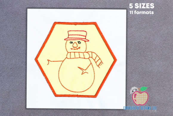 Review: An Orange Colored Snowman Applique for Gifts