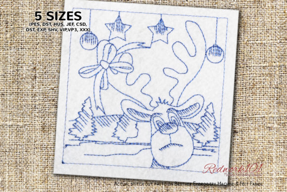 Review: Christmas Reindeer Face Lineart for Etsy Shops